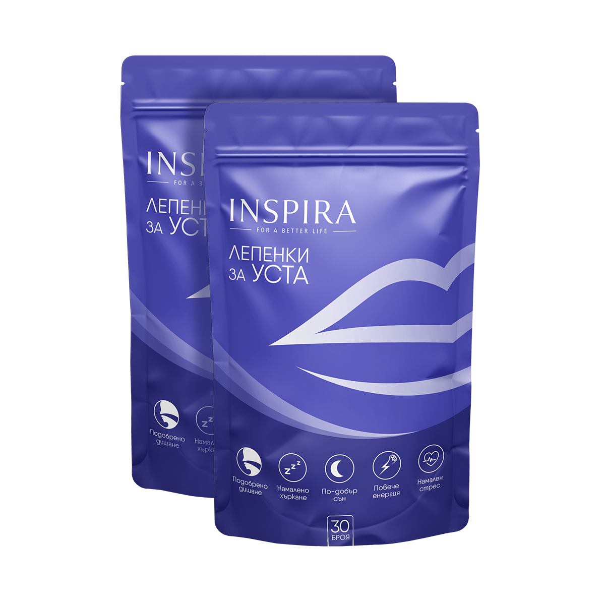02 Inspira лепенки за уста - 2 опаковки (60 бр.) - Image 1